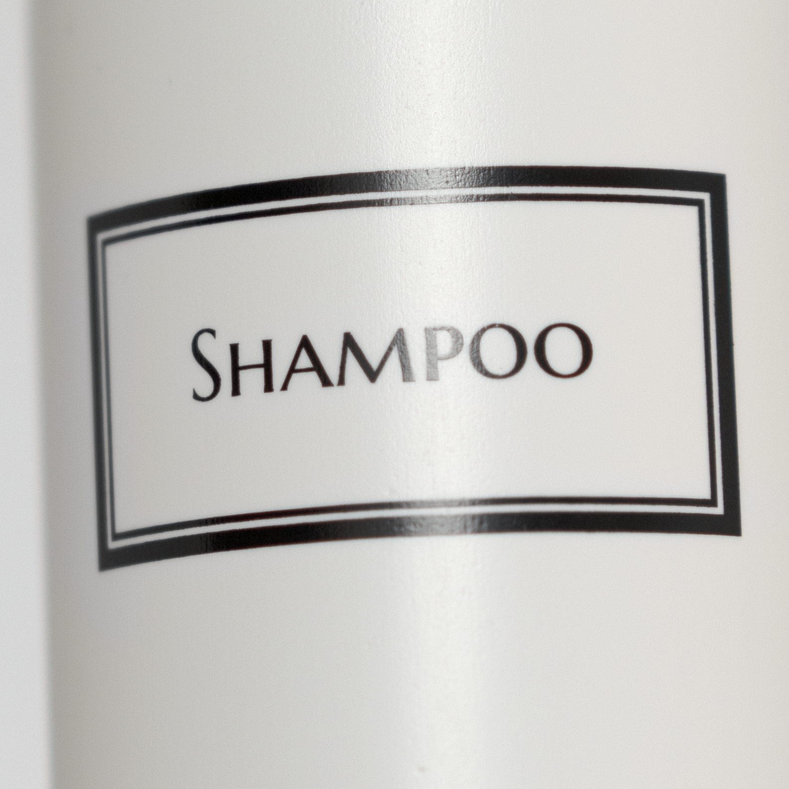 Silkscreened Cosmo/Bullet White Single Shower Bottle