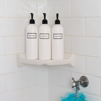 Silkscreened Cosmo/Bullet White Single Shower Bottle