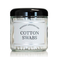 Clear 16 oz Glass Jar with "Modern Apothecary" Label and Lid