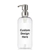 Customized Clear PET Plastic Pump Bottle With Front Facing Waterproof Label