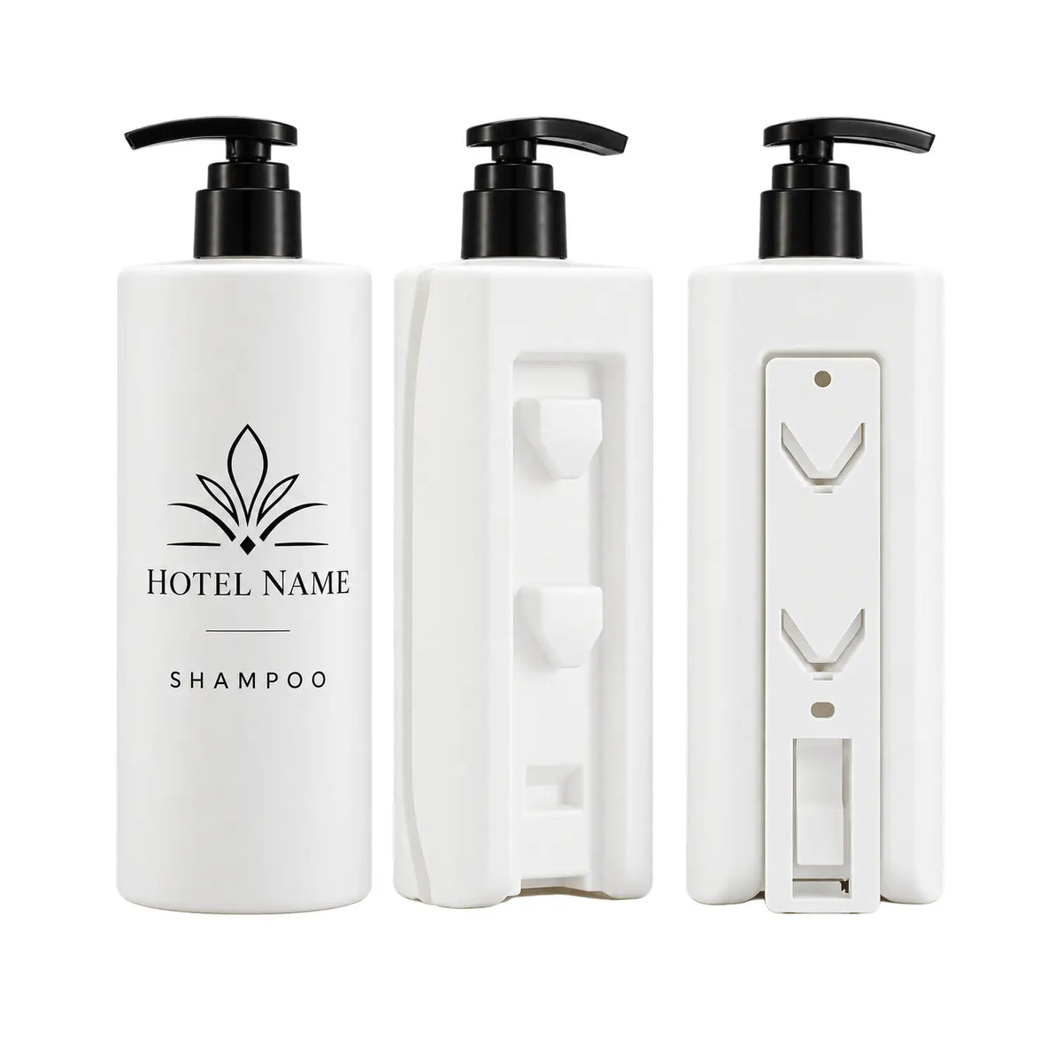 3 white printed floating dispensers compatible with Eco Lux Air bracket