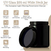 Miron Ultraviolet Glass Wide Neck Jar 250ml (8 oz )