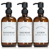Amber "Modern Apothecary" Glass Bottle Trio