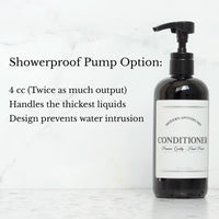 Black "Modern Apothecary" PET Plastic Bottle Trio (Choose Your Titles)