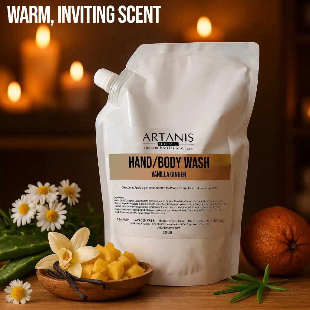 Liquid Hand/Body Wash Refill, Vanilla Ginger 32 oz