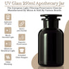 Customized Miron UV Glass Apothecary Jar 250ml (8 oz)