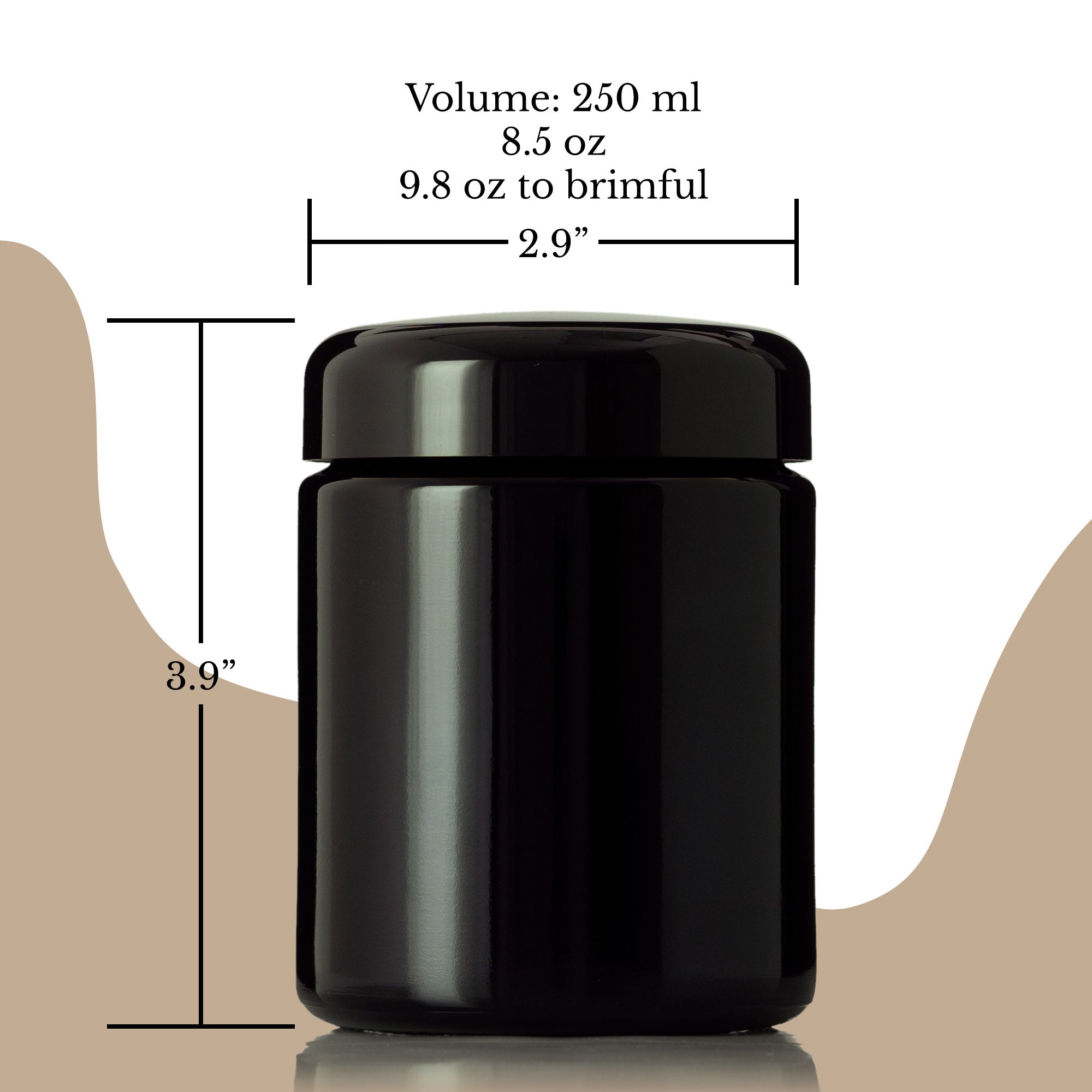 Miron Ultraviolet Glass Wide Neck Jar 250ml (8 oz )