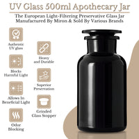Miron Ultraviolet Glass Apothecary Jar 500ml (16 oz)