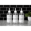 Clear "Modern Apothecary" Plastic Shower Bottle Trio