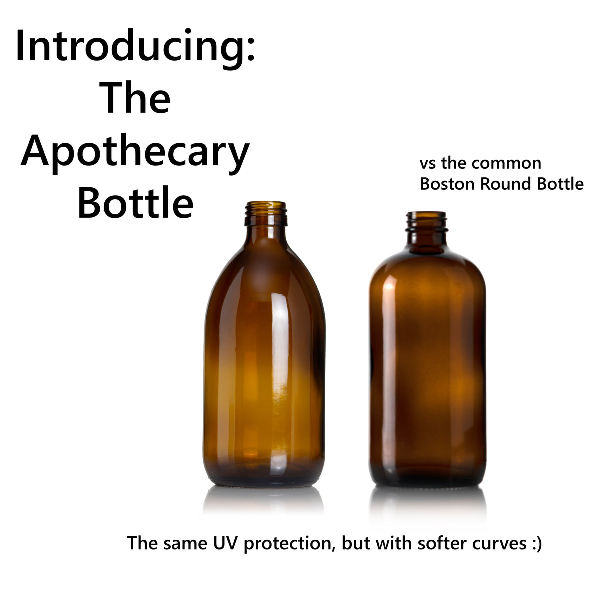 2 Amber Glass 16 oz Apothecary Pump Bottles